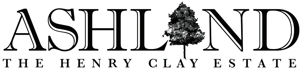 Logo for "Ashland: The Henry Clay Estate," with a tree replacing the "L" in Ashland.